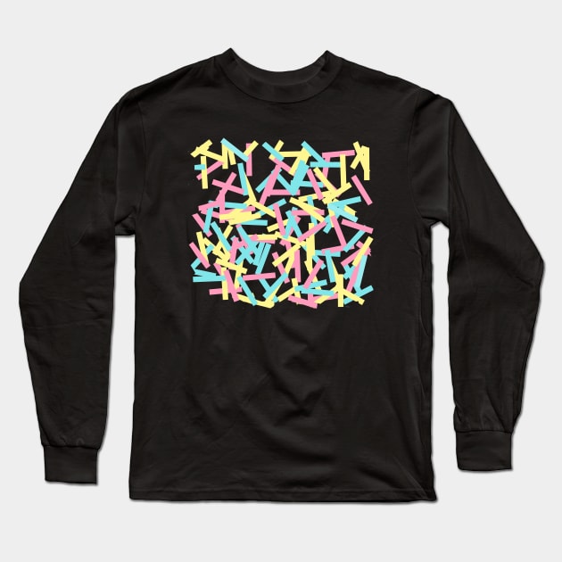 Happy Colorful Festive Confetti Party Long Sleeve T-Shirt by ninoladesign